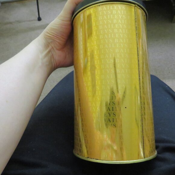 Bailey's Irish Milk Can Chun metal tin Farmhouse metallic gold black top - Picture 2 of 11
